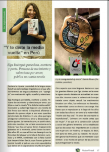 Nota aparecida en la revista Vecino virtual Redactora: Virginia Oviedo